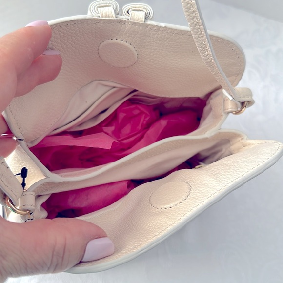 NWT Chico’s Woven leather crossbody bag Alabaster off white - Picture 5 of 15